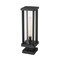Z-Lite Glenwood 1 Light Outdoor Pier Mounted Fixture, Black & Clear 586PHBS-SQPM-BK - alternate 6